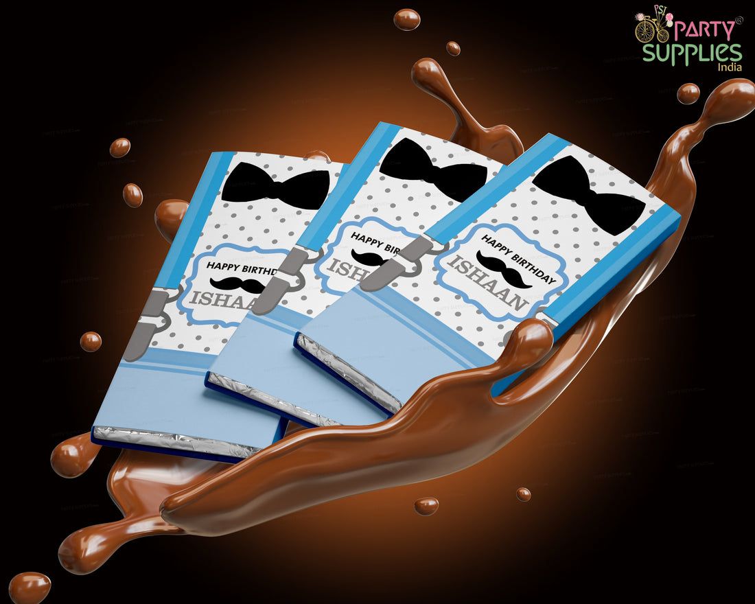 Little Man Theme Home Made Chocolate Return Gifts