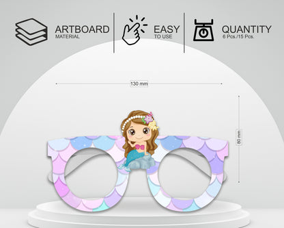 Mermaid theme Birthday Party glasses