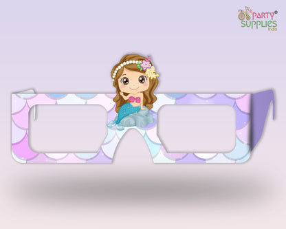 Mermaid theme Birthday Party glasses