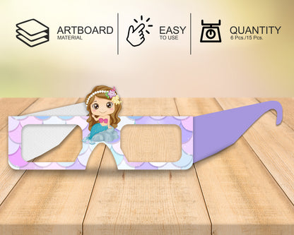 Mermaid theme Birthday Party glasses