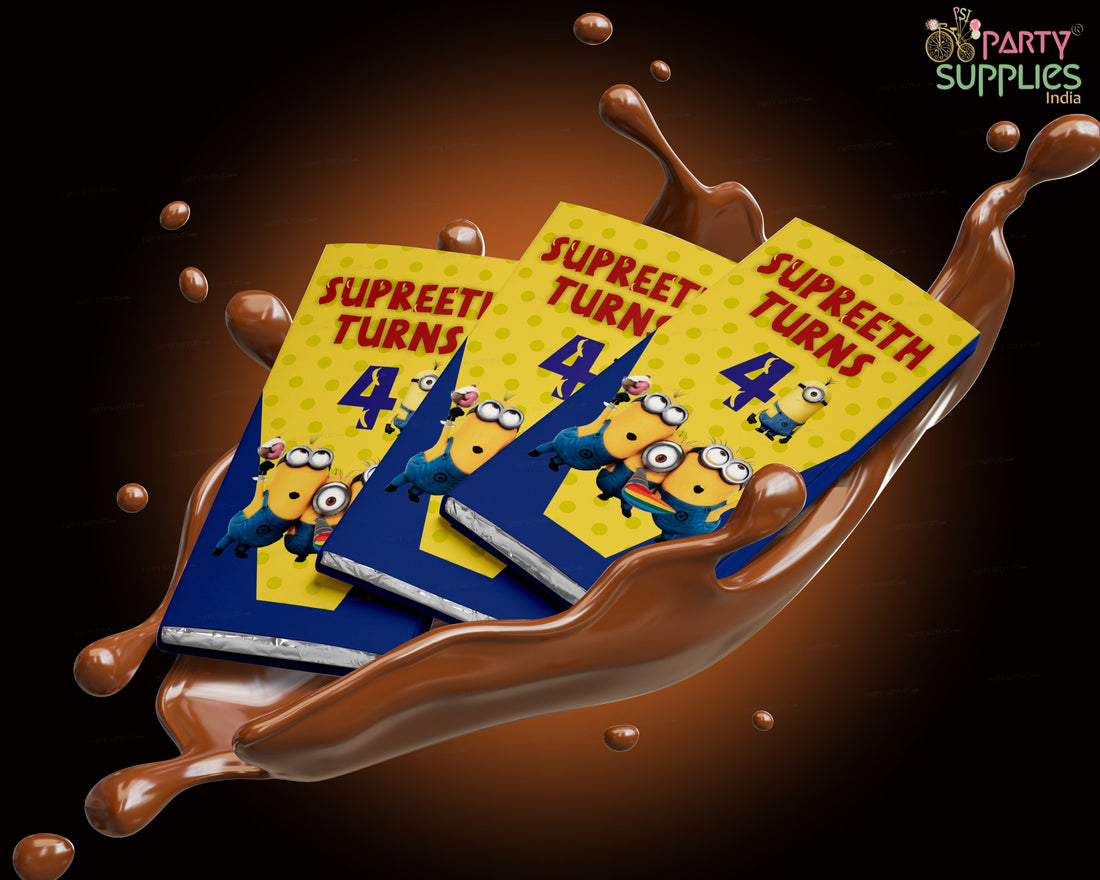 Minions Theme Home Made Chocolate Return Gifts