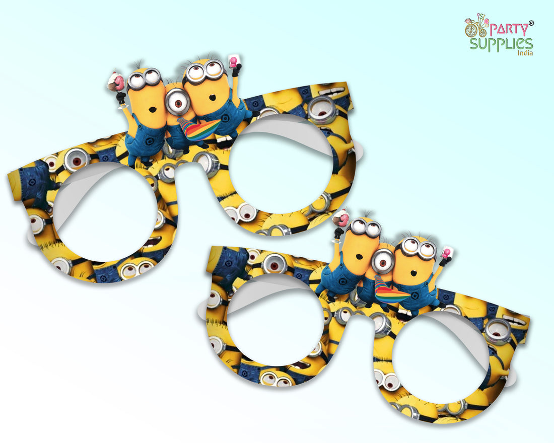 Minions theme Birthday Party glasses