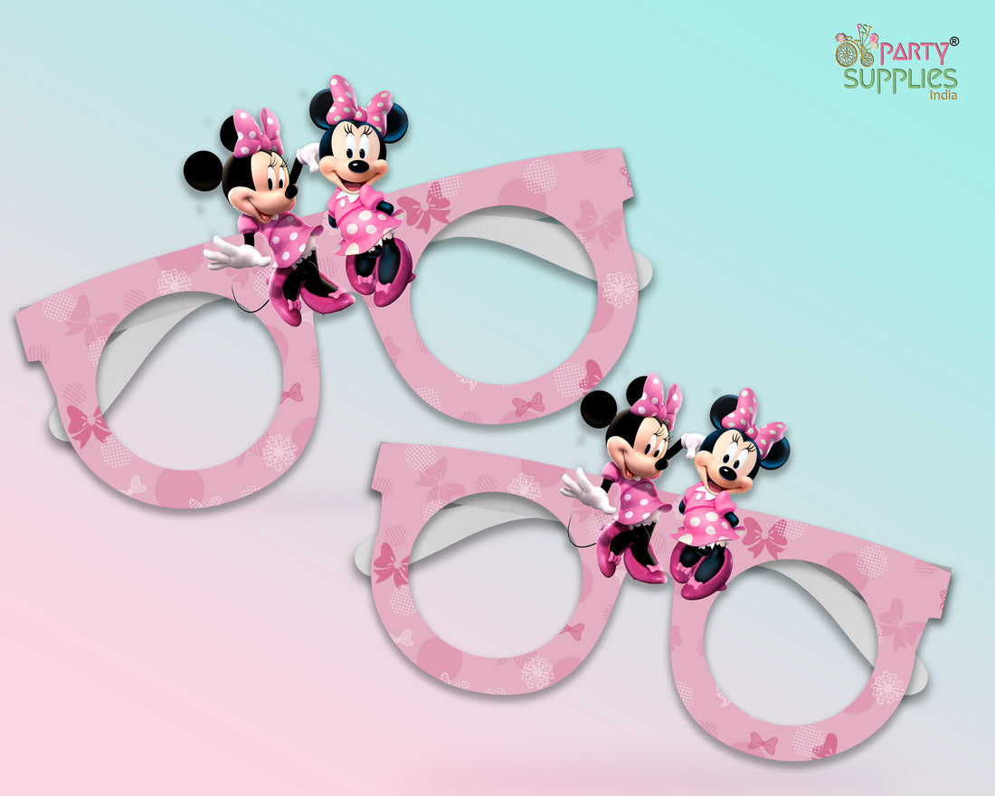 PSI Minnie Mouse theme Birthday Party glasses