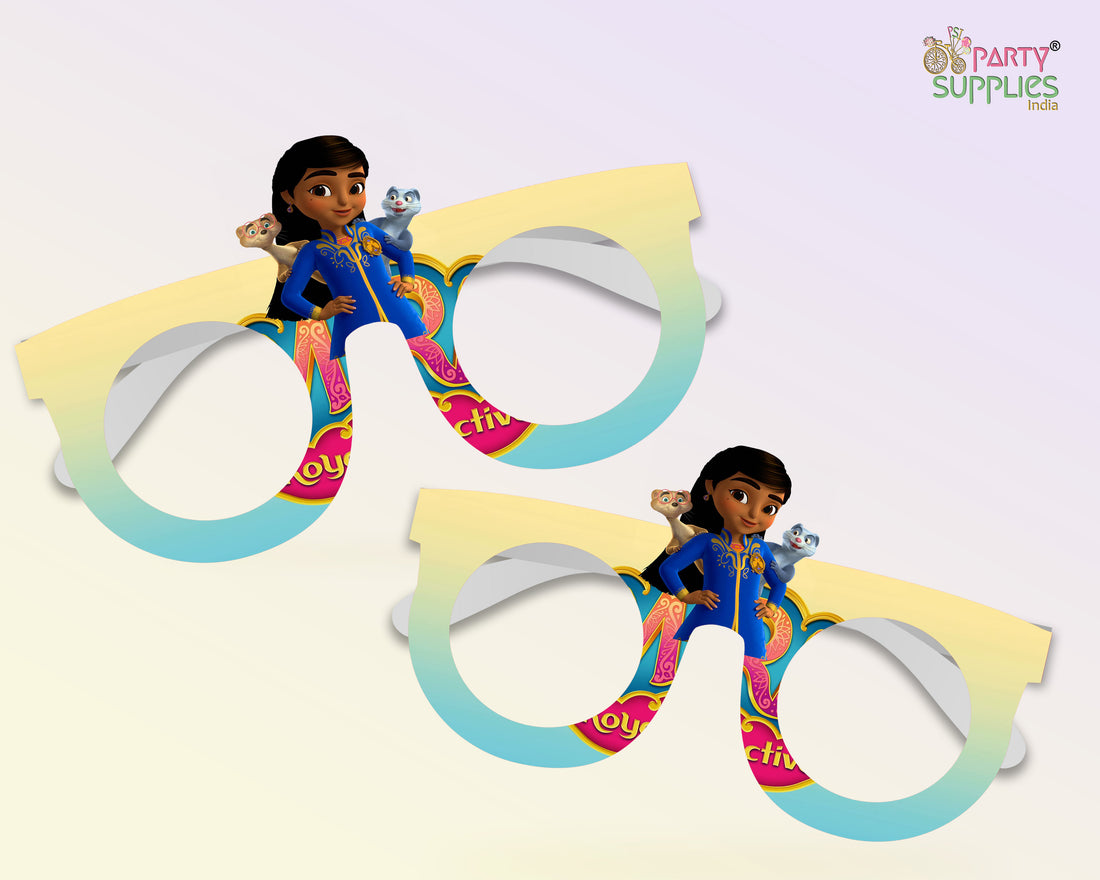 Mira The Royal Detective theme Birthday Party glasses