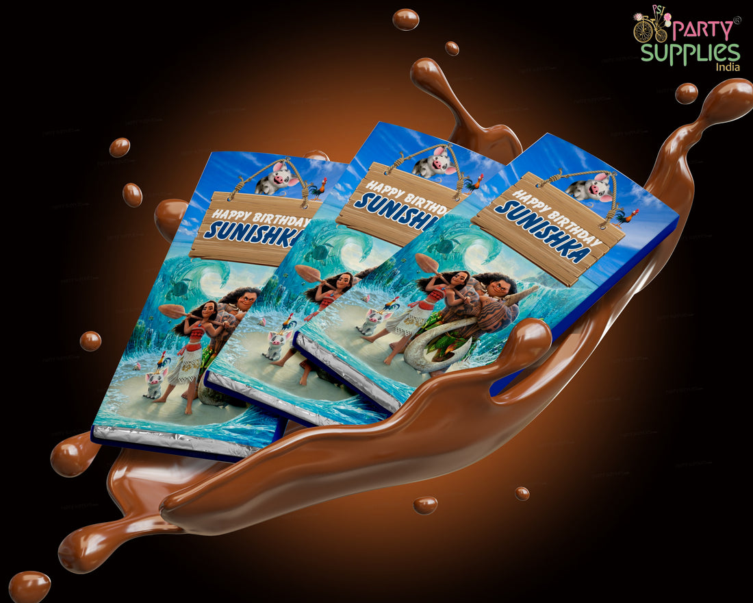 Moana Theme Home Made Chocolate Return Gifts