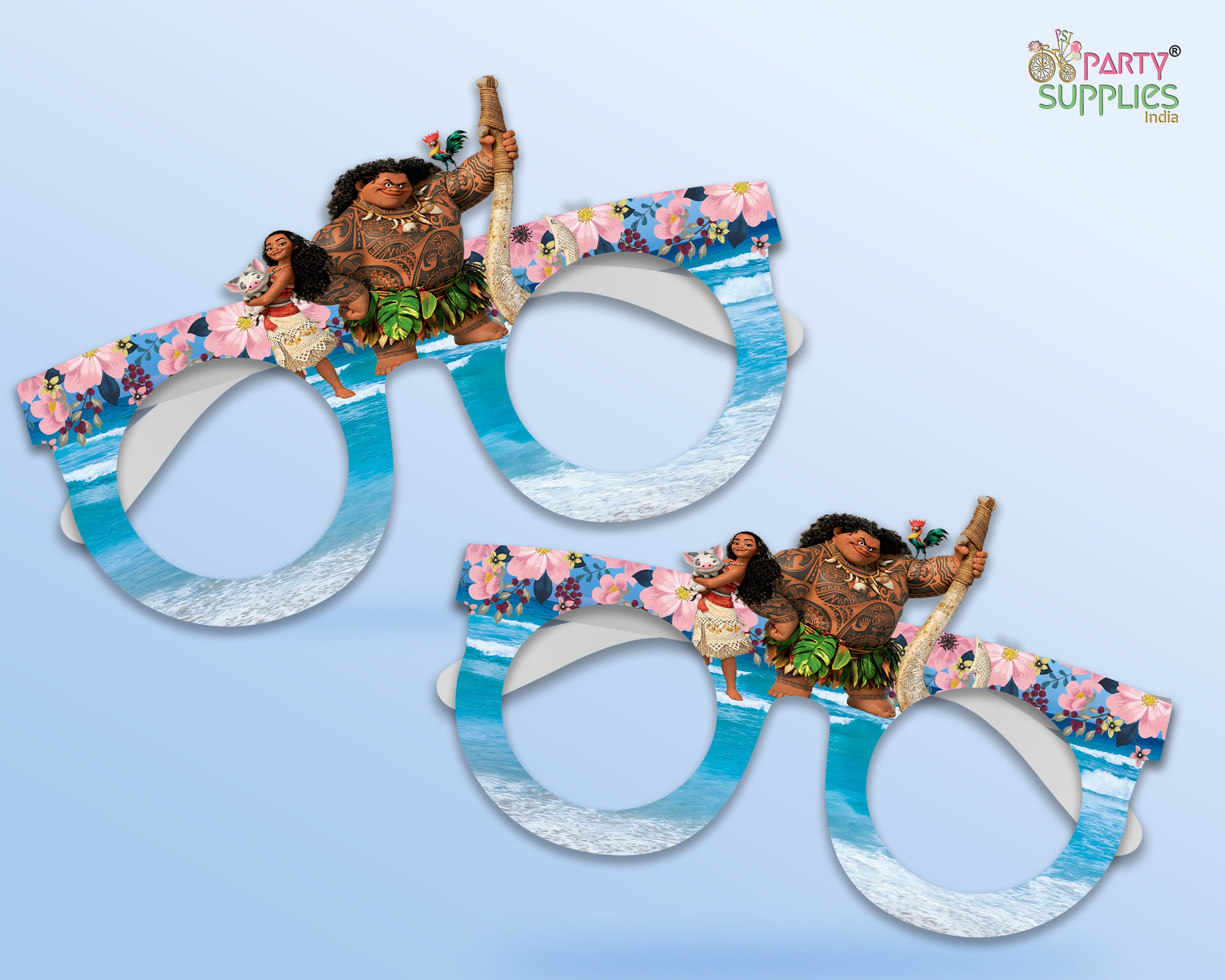 Moana theme Birthday Party glasses