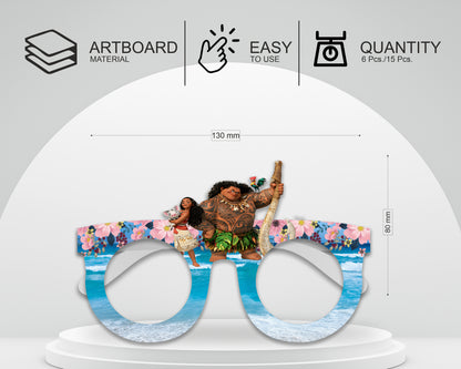Moana theme Birthday Party glasses