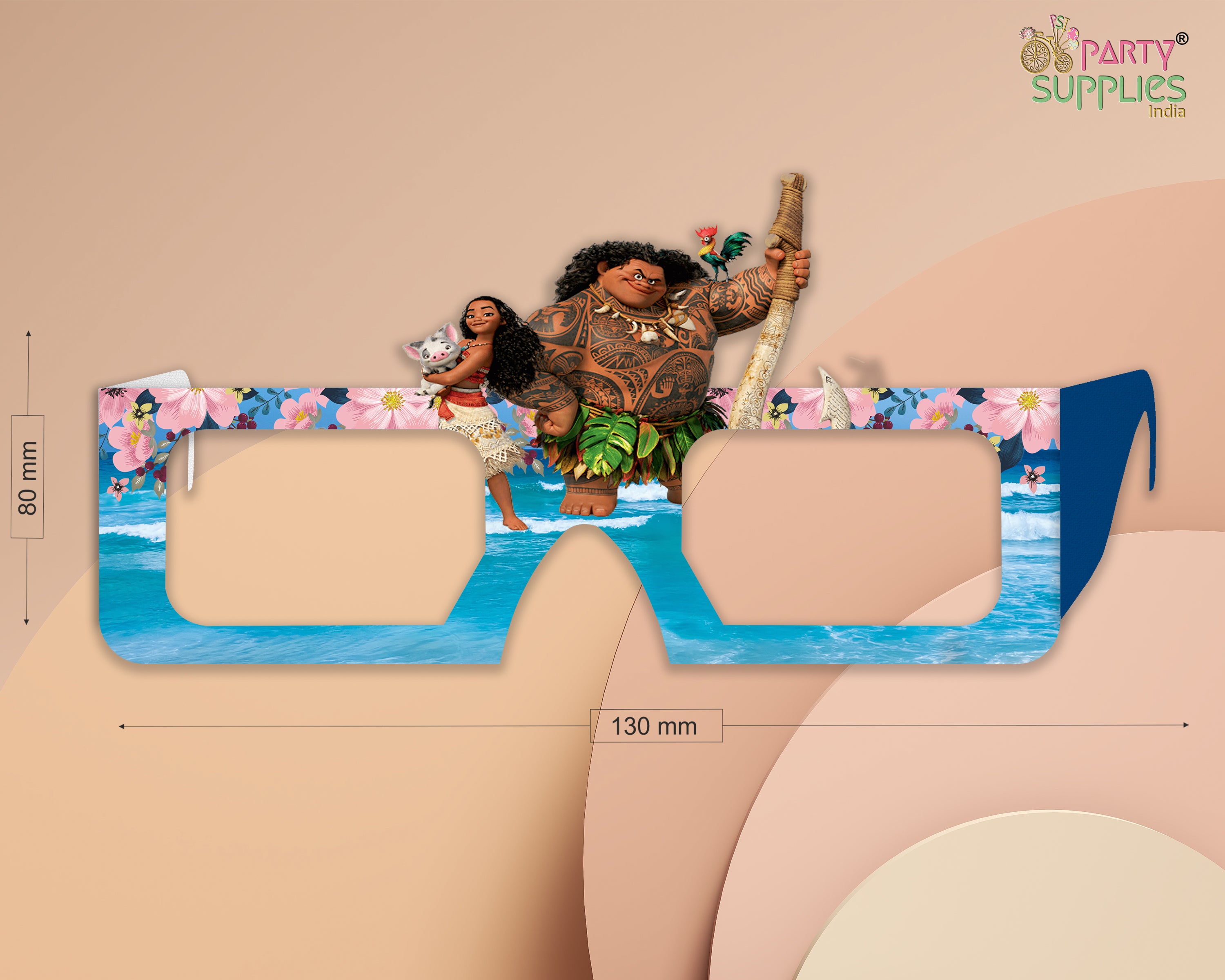 Moana theme Birthday Party glasses