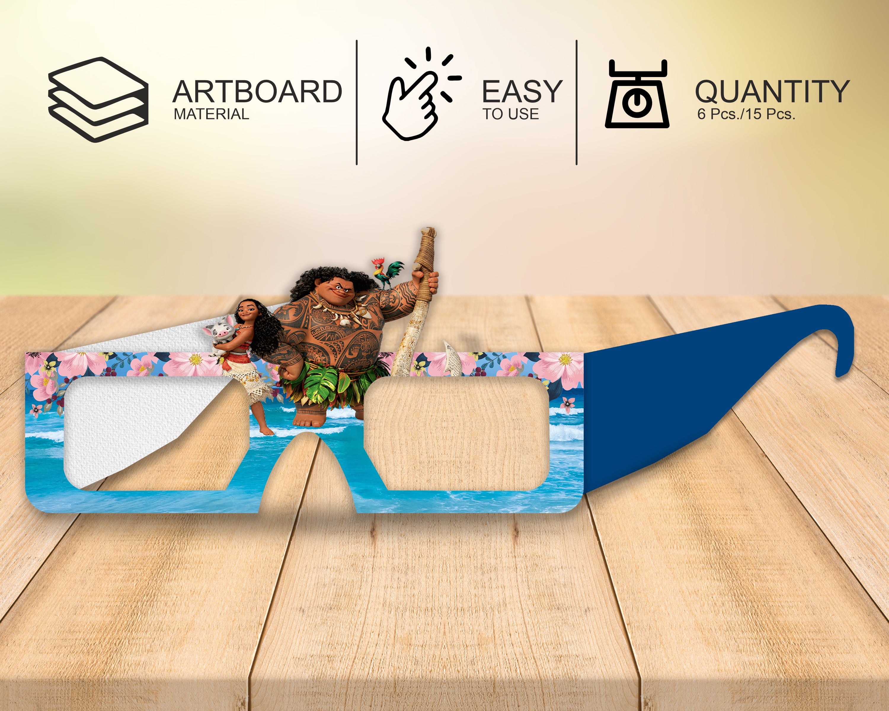 Moana theme Birthday Party glasses