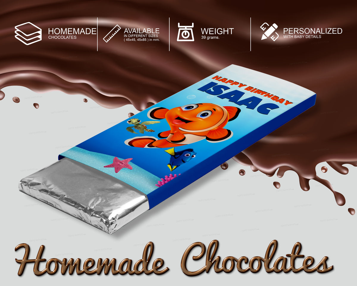 Choc Nemo Nemo Theme Home Made Chocolate Return Gifts | Personalized Party ...