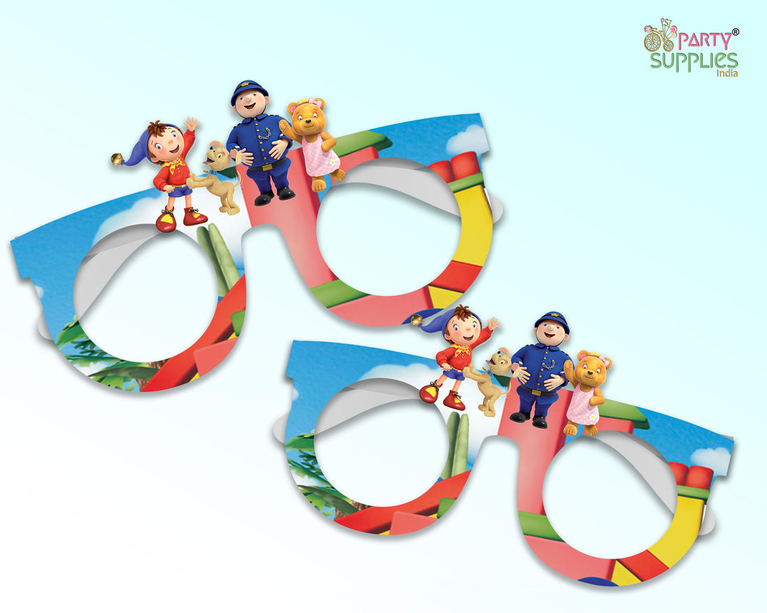Noddy theme Birthday Party glasses
