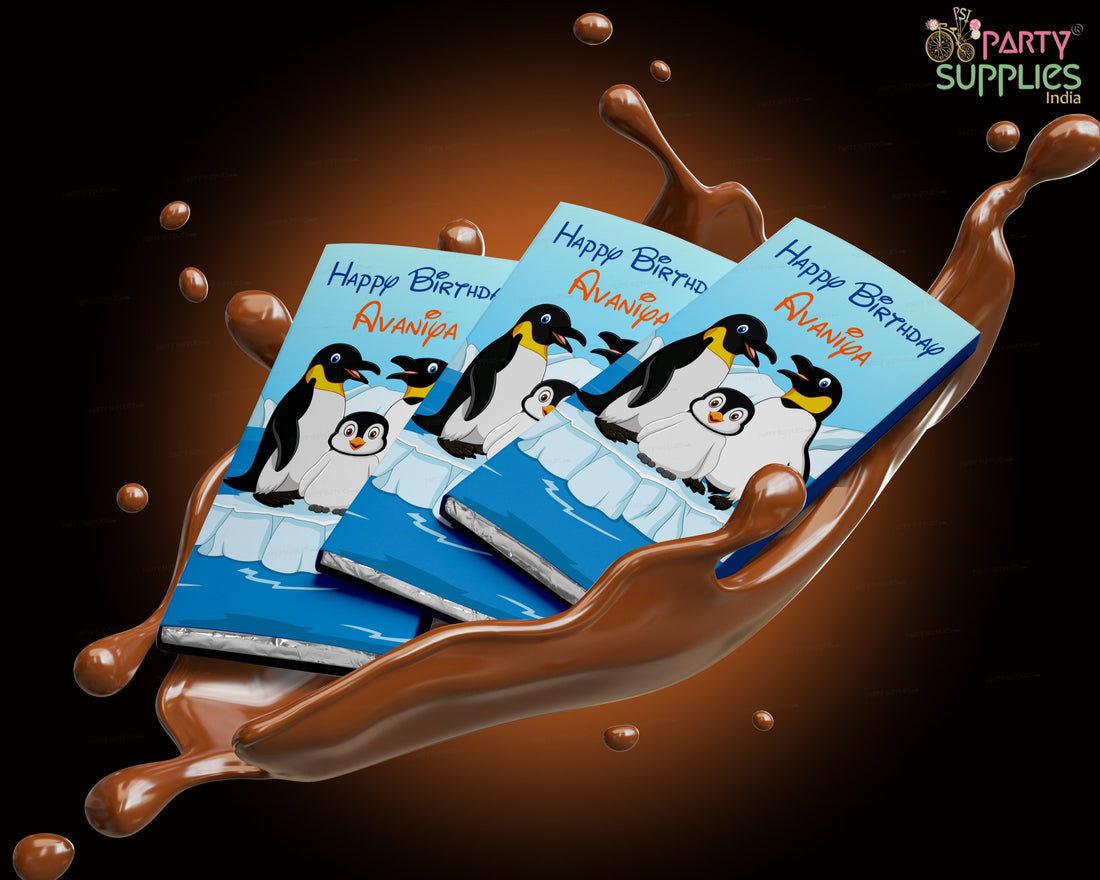 Penguin Theme Home Made Chocolate Return Gifts