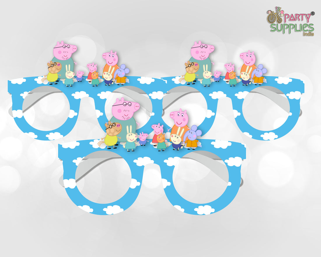 PSI Peppa Pig theme Birthday Party glasses