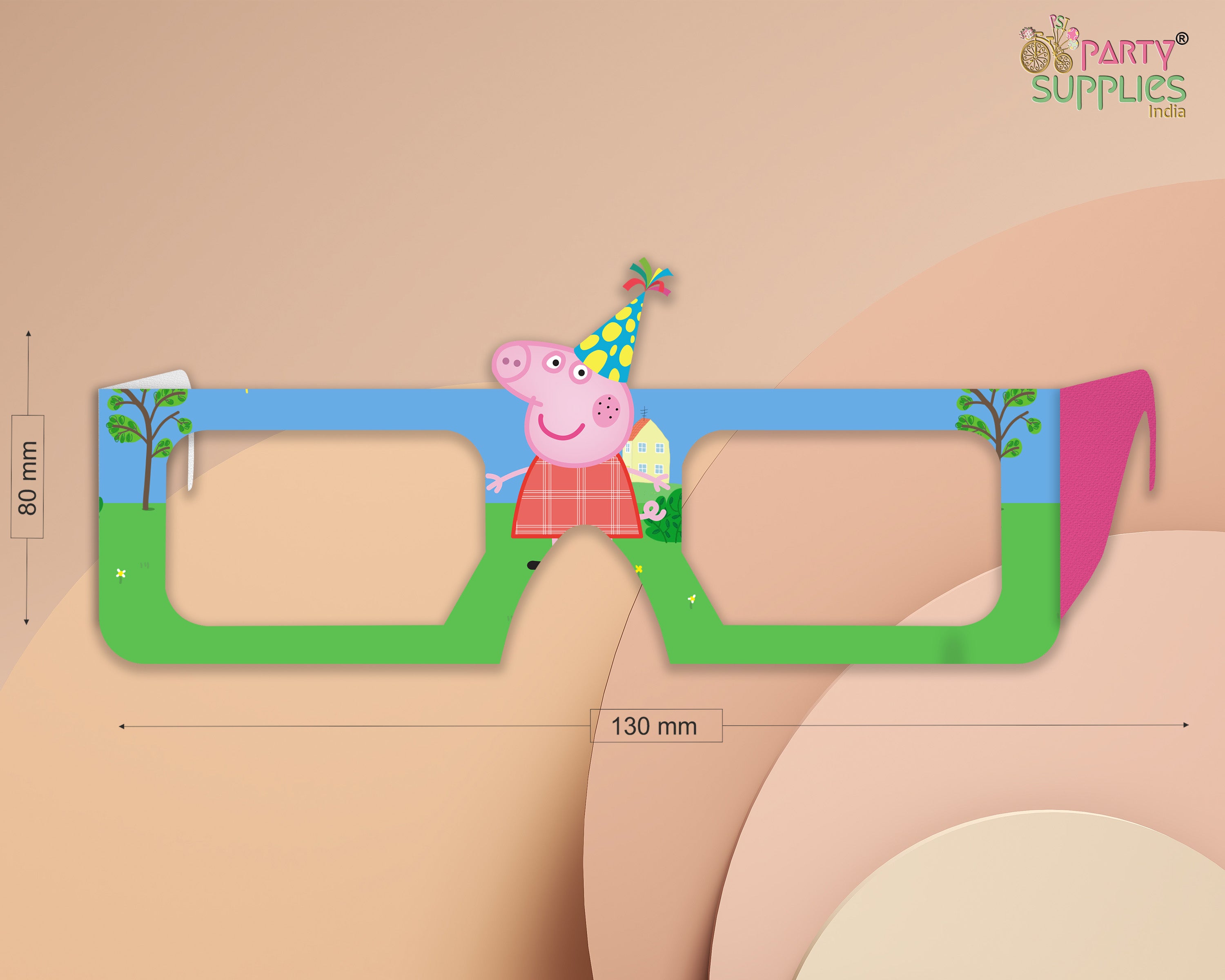 Peppa Pig theme Personalized Birthday Party glasses