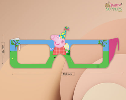 Peppa Pig theme Personalized Birthday Party glasses