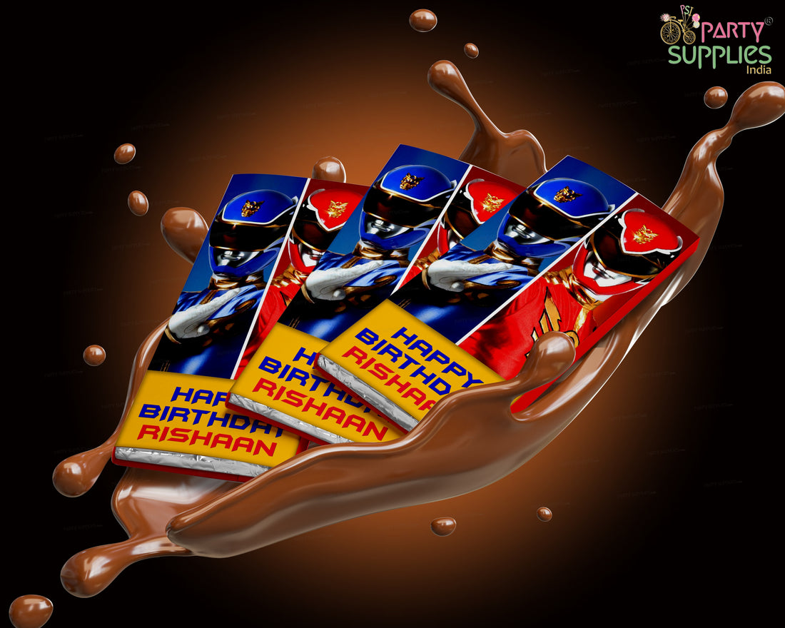PSI Power Rangers Theme Home Made Chocolate Return Gifts