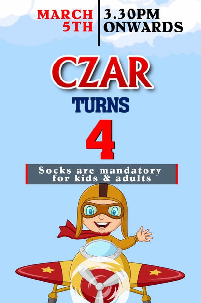 Aeroplane Theme E-Video Invite