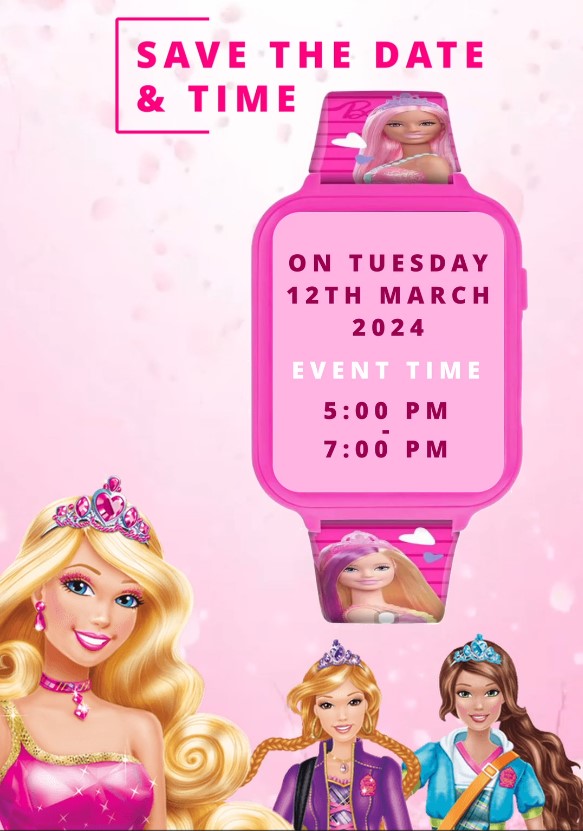 PSI Barbie Theme E-Video Invite