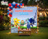 Sonic the Hedgehog Theme Standard Square Backdrop at a kids birthday party | Party Supplies India