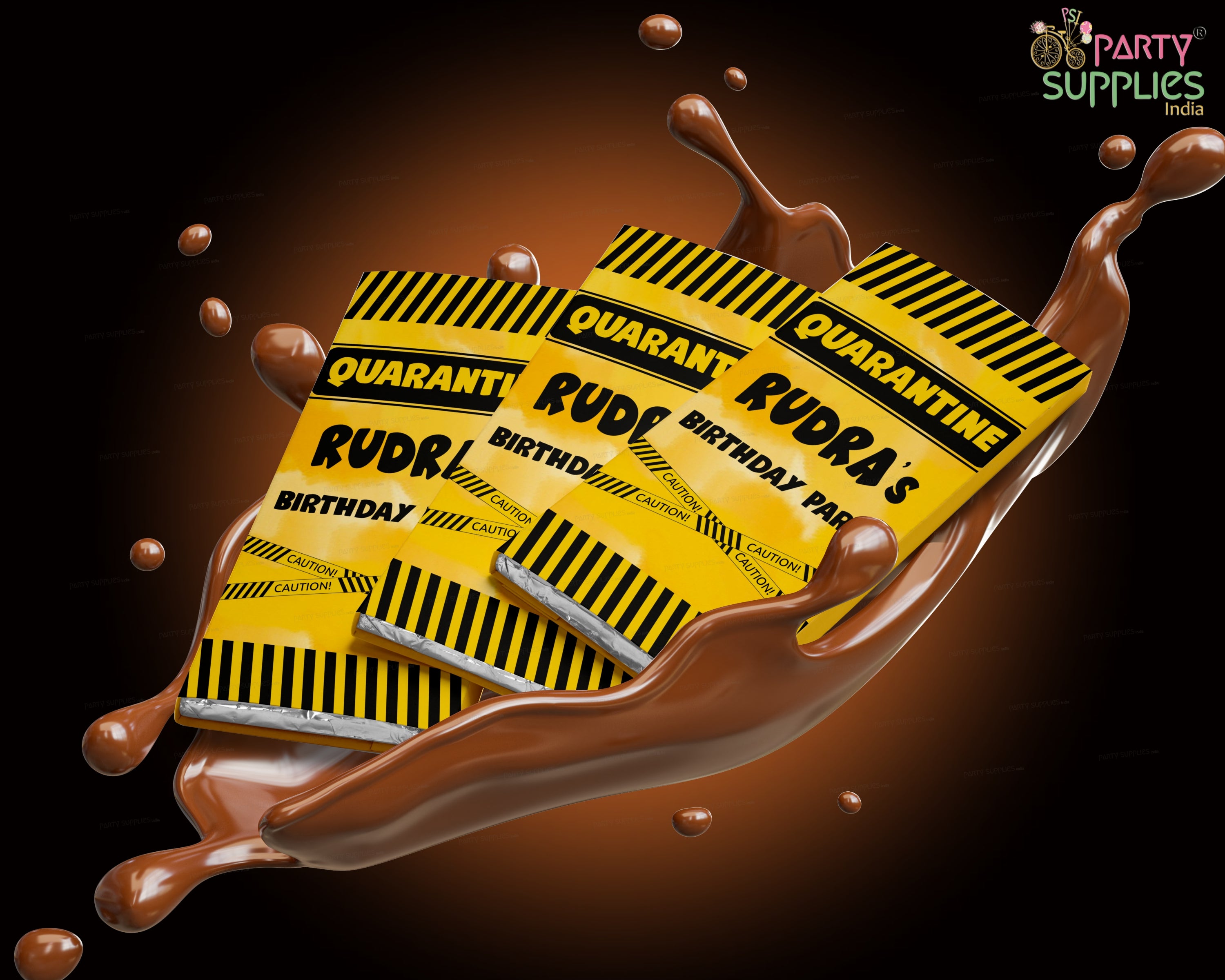 Quarantine Theme Home Made Chocolate Return Gifts