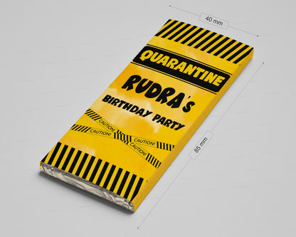 Quarantine Theme Home Made Chocolate Return Gifts