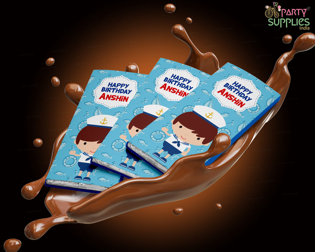 Sailor Theme Home Made Chocolate Return Gifts