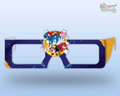 Sonic The Hedgehog theme Birthday Party glasses