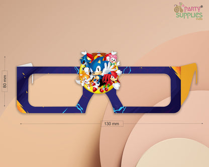 Sonic The Hedgehog theme Birthday Party glasses