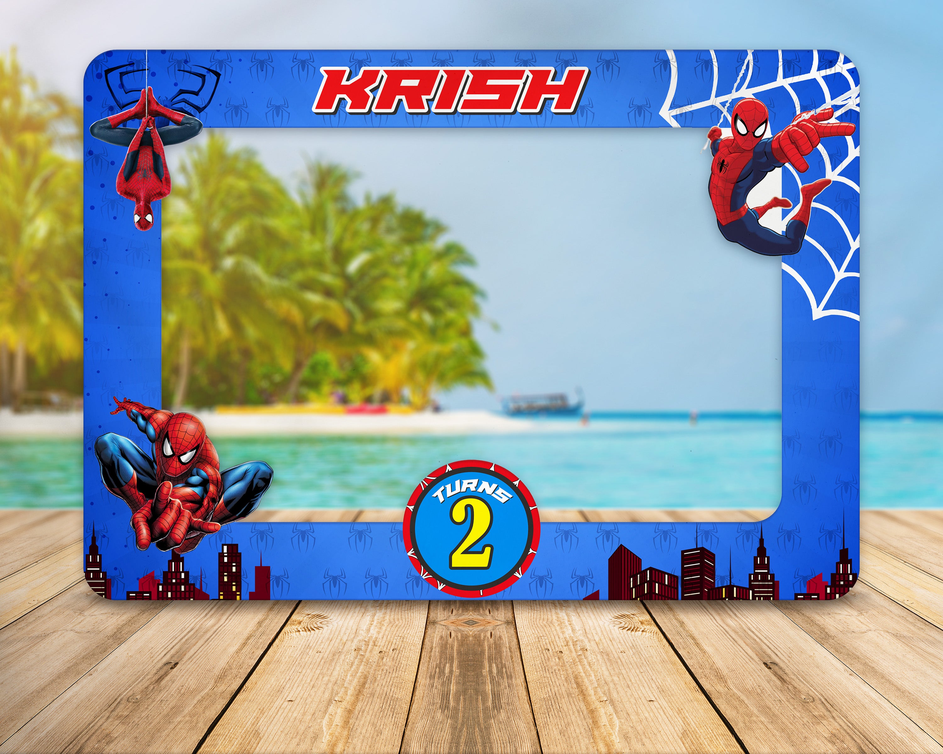 Spiderman Theme Customized Photobooth