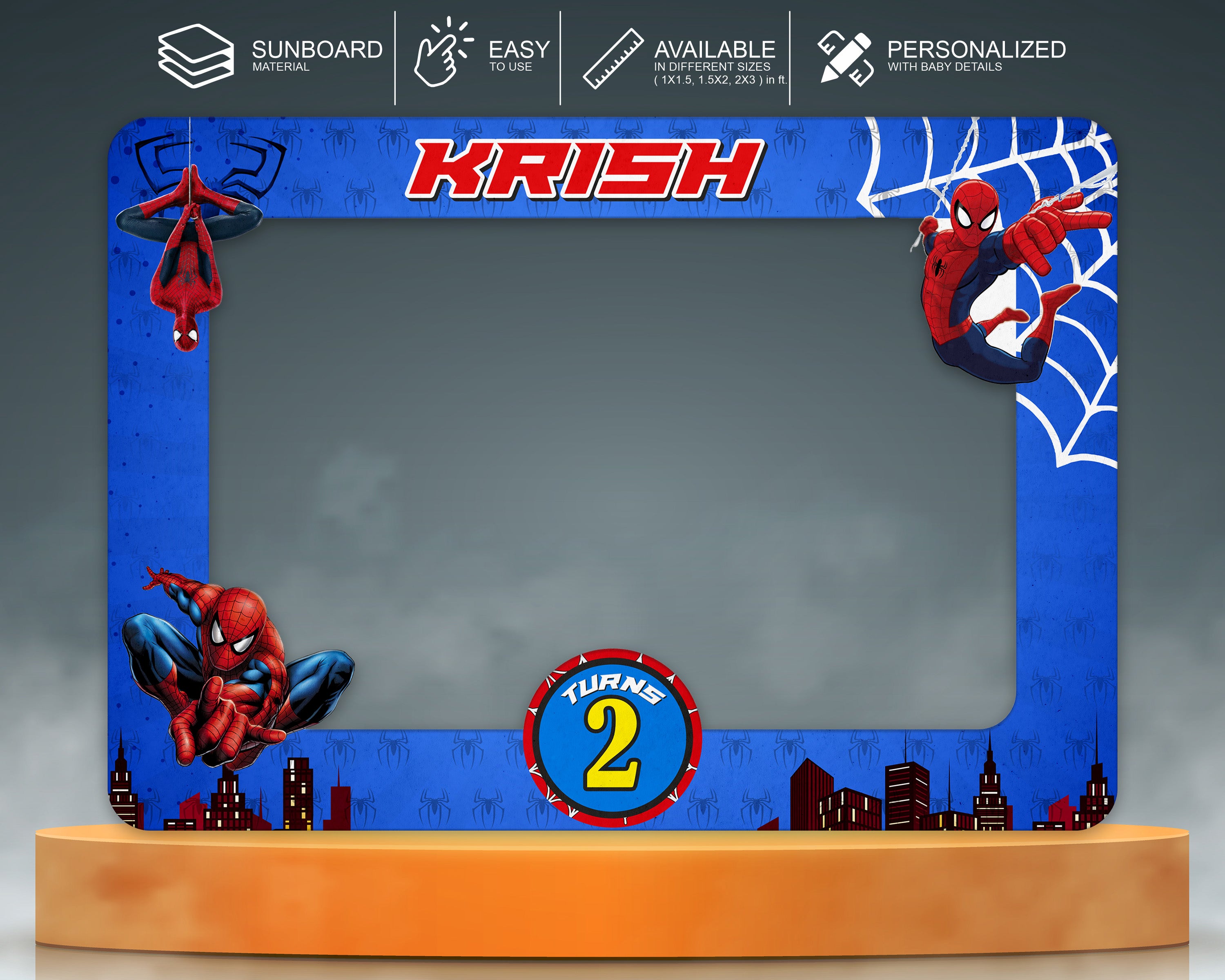 Spiderman Theme Customized Photobooth
