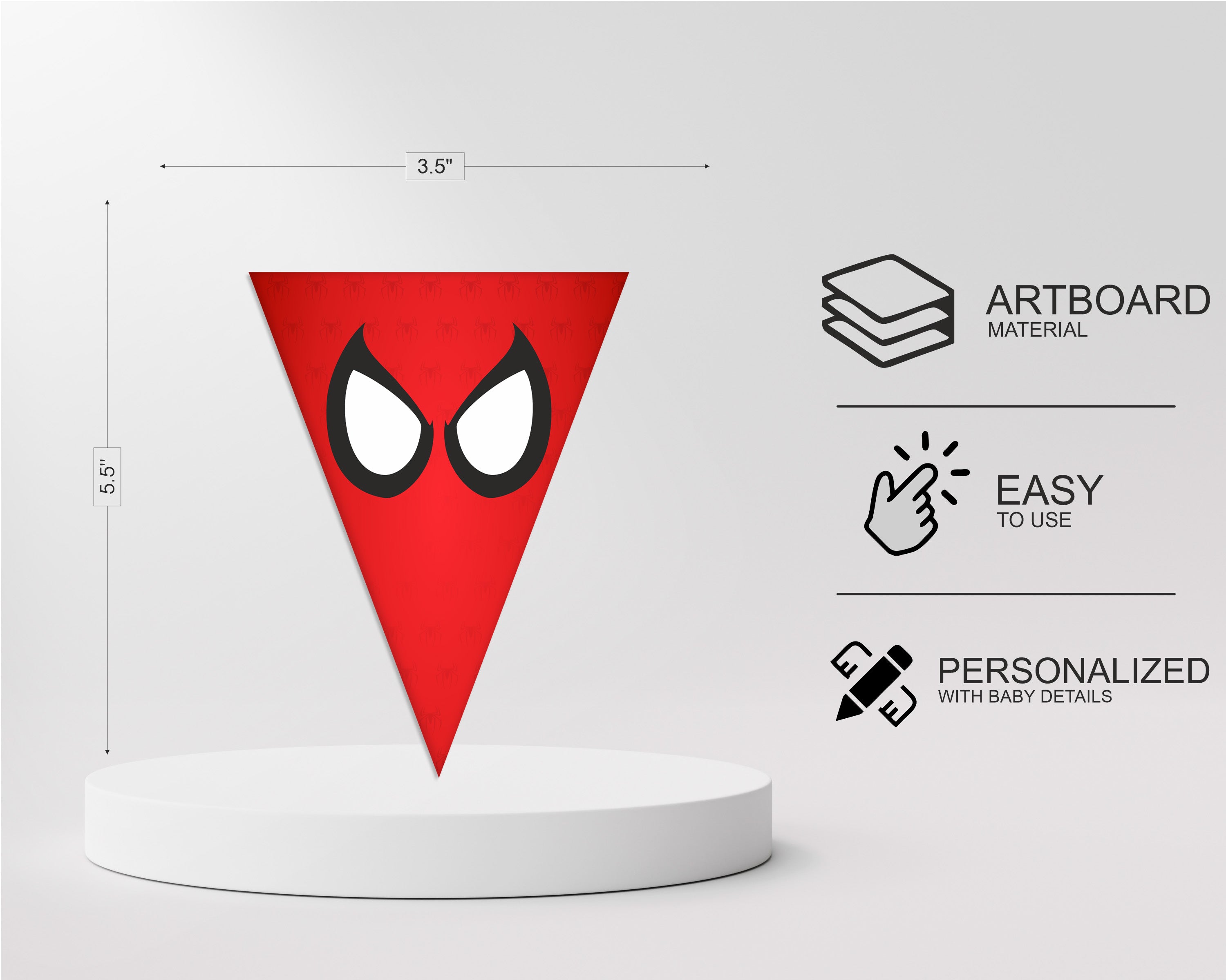 Spiderman Theme Flag Bunting - image 3 of 3 | Party Supplies India