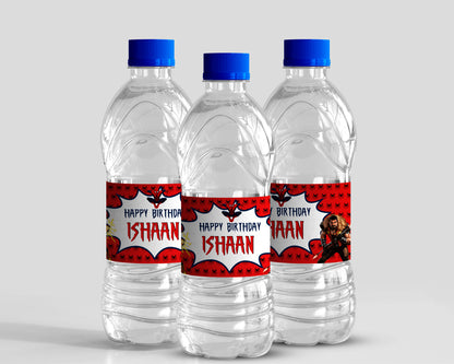 Spiderman Theme Water Bottle Sticker