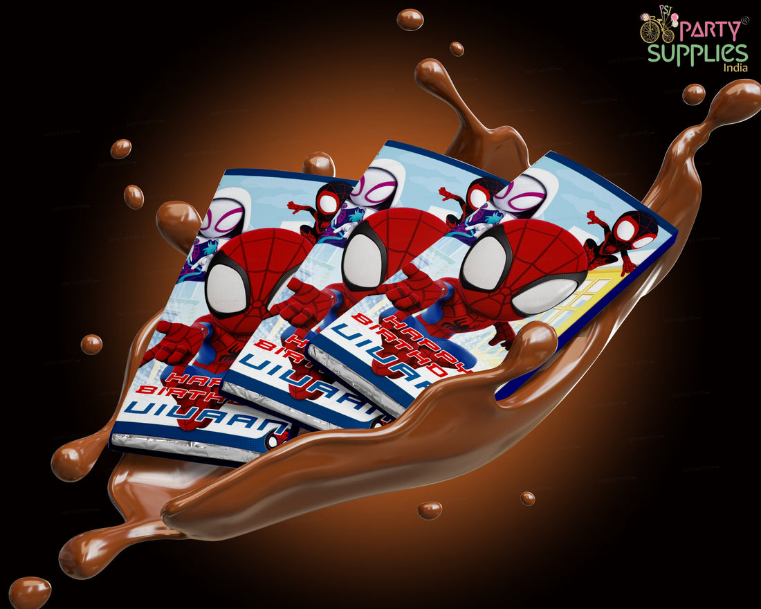 Spidy Theme Home Made Chocolate Return Gifts