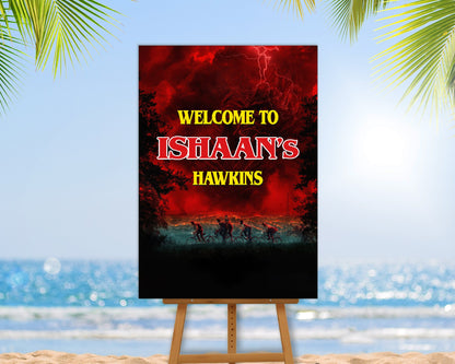 Stranger Things Theme Personalized Welcome Board