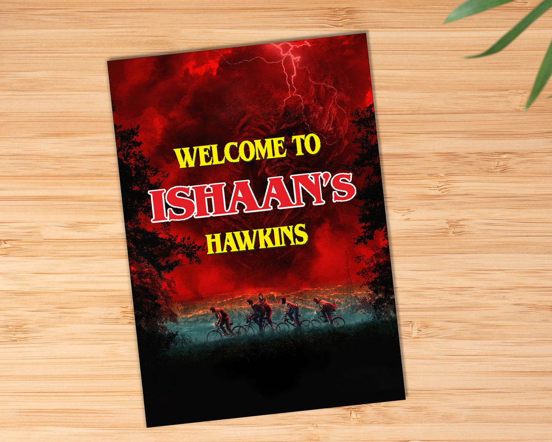 Stranger Things Theme Personalized Welcome Board