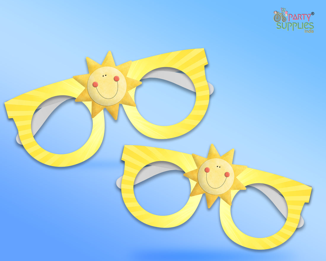 Sunshine Boy theme Birthday Party glasses