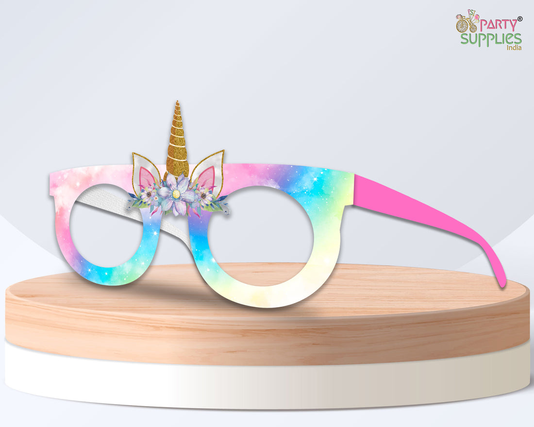 Unicorn theme Birthday Party glasses