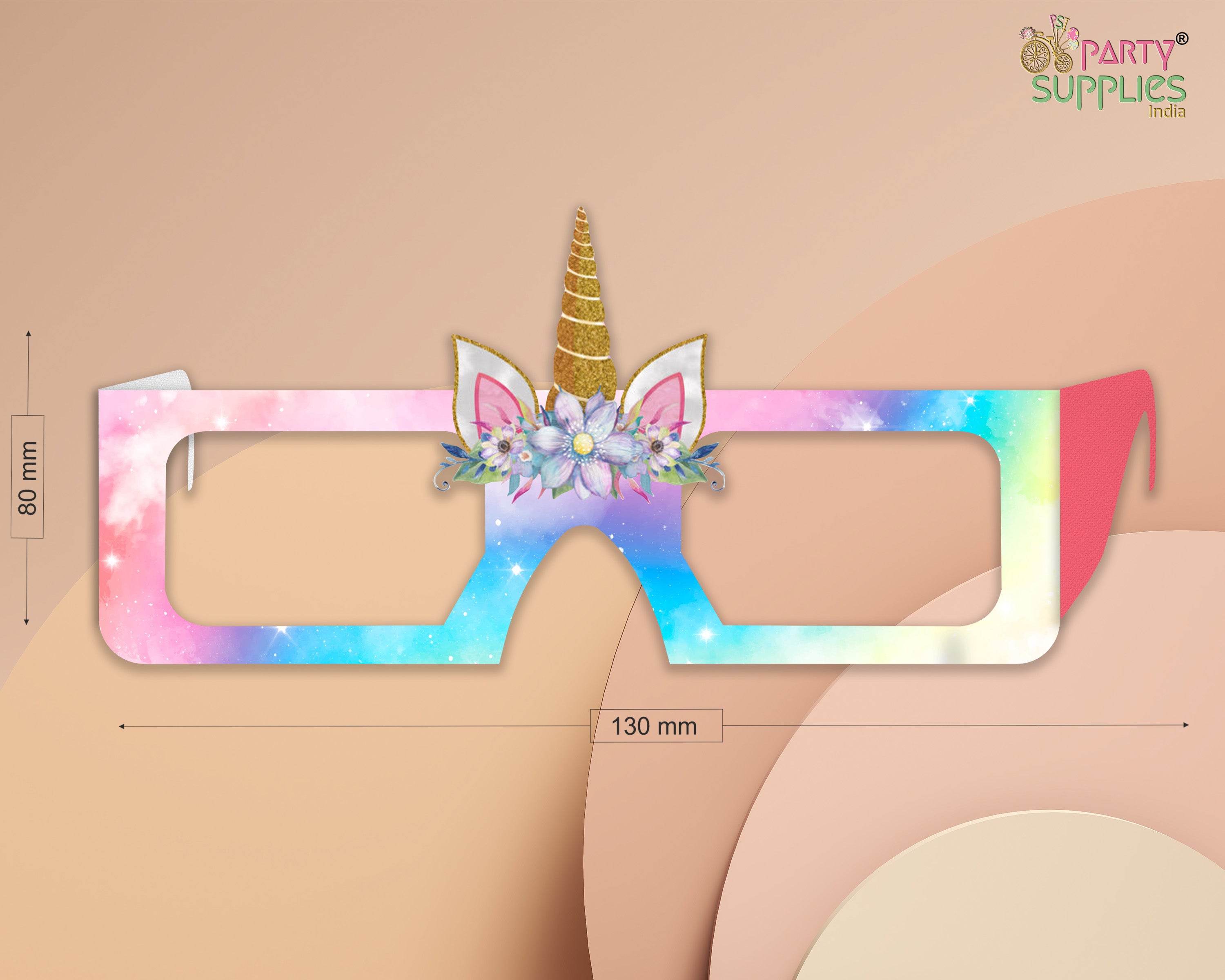 PSI Unicorn theme Birthday Party glasses