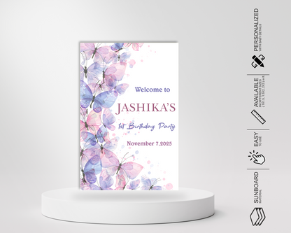 Butterfly Theme Welcome Board - image 3 of 3 | Party Supplies India