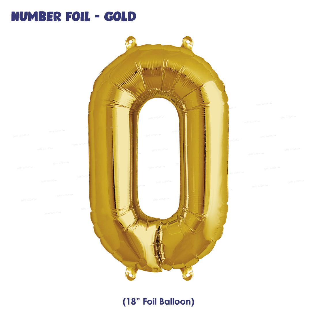 Number 0 Premium Gold Foil Balloon