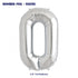 Number 0 Premium Silver Foil Balloon - image 1 of 4 | Party Supplies India