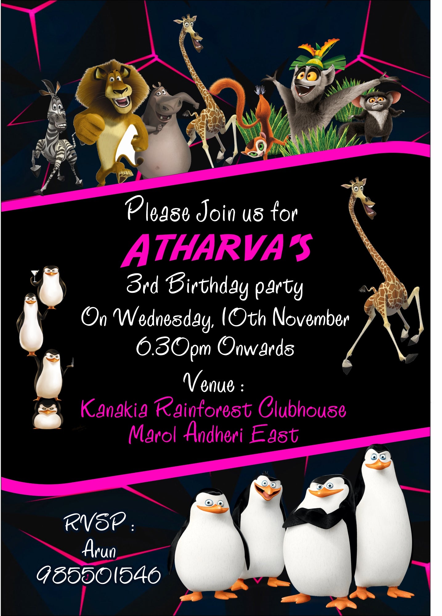 Penguin Theme Invite