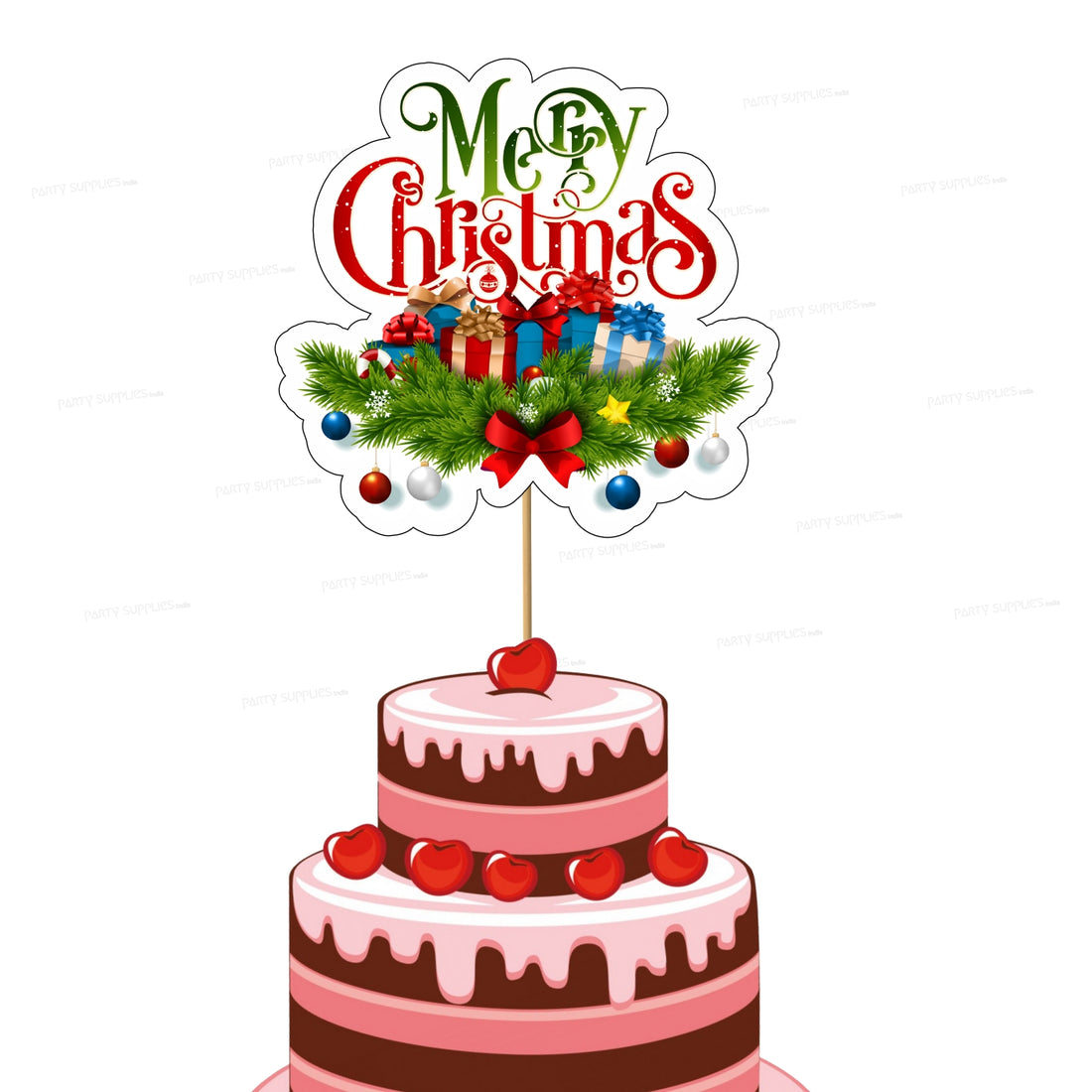 PSI Christmas Theme Cake Topper - 01