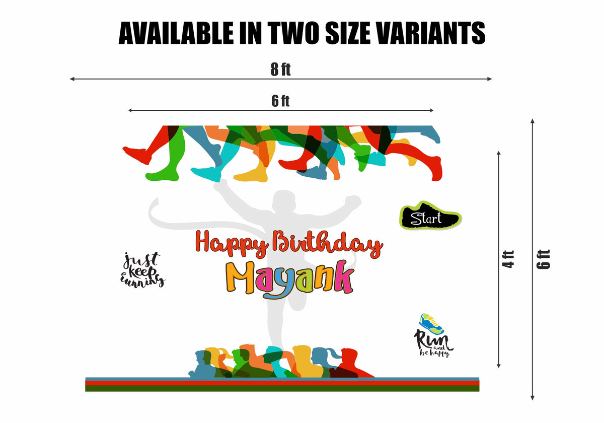 Marathon Theme Classic Backdrop | Customized party supplies Online ...