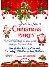 PSI Christmas Theme Invite - image 1 of 3 | Party Supplies India