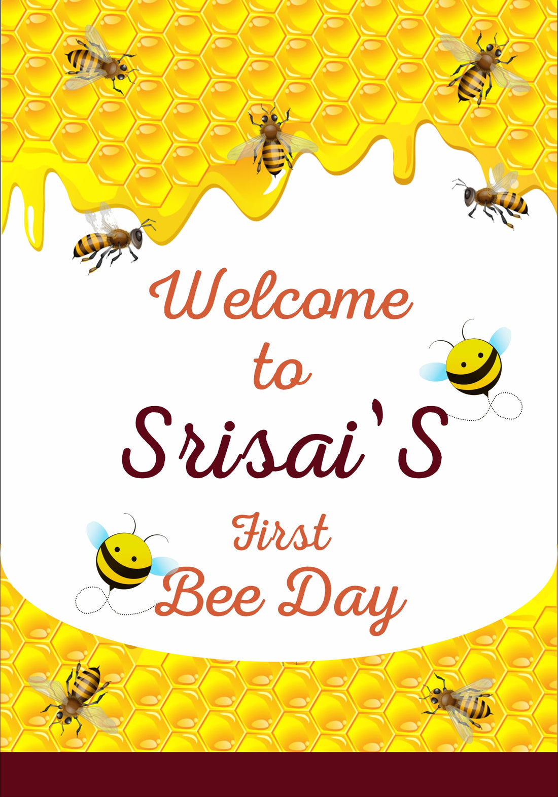 PSI Bumble Bee  Customized Theme Welcome Board