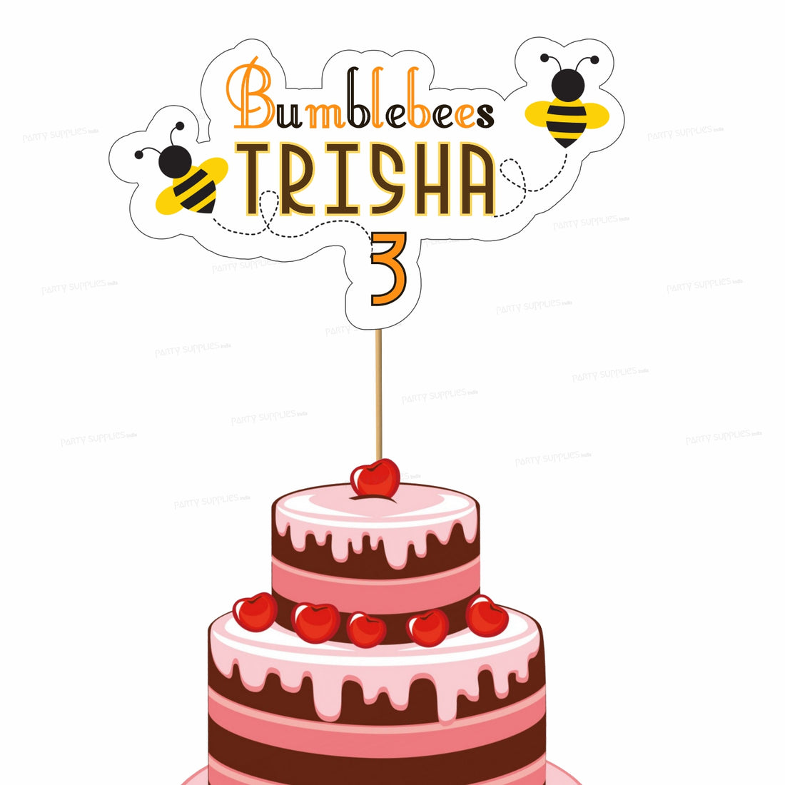 PSI Bumble Bee Theme Cake Topper