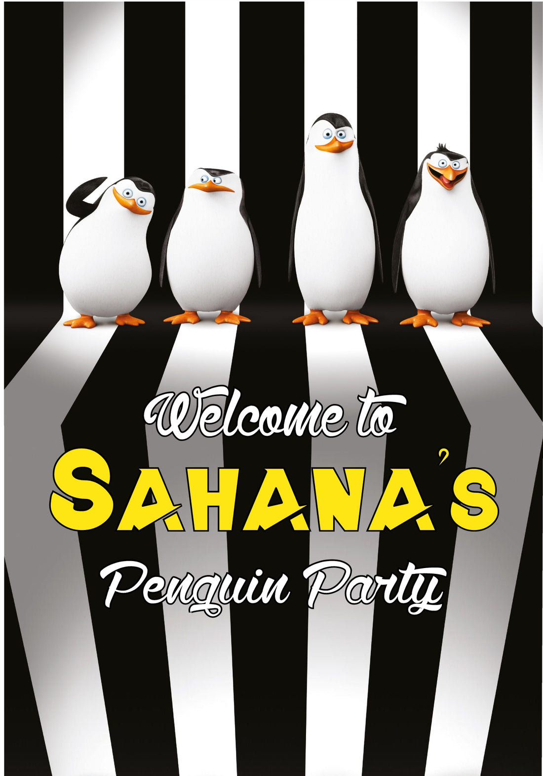 Penguin Theme Personalized Welcome Board