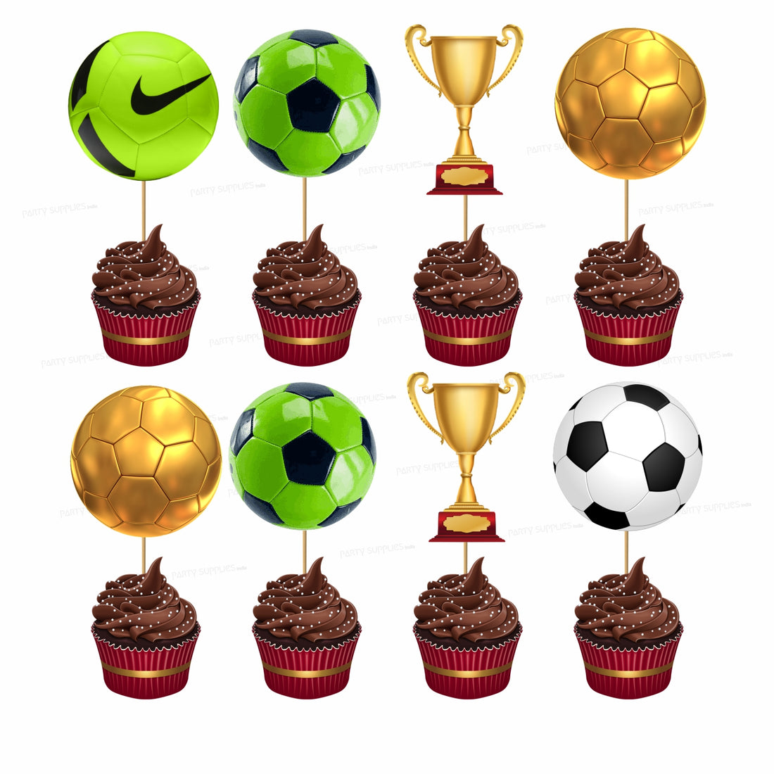 Football Theme Cup Cake Topper