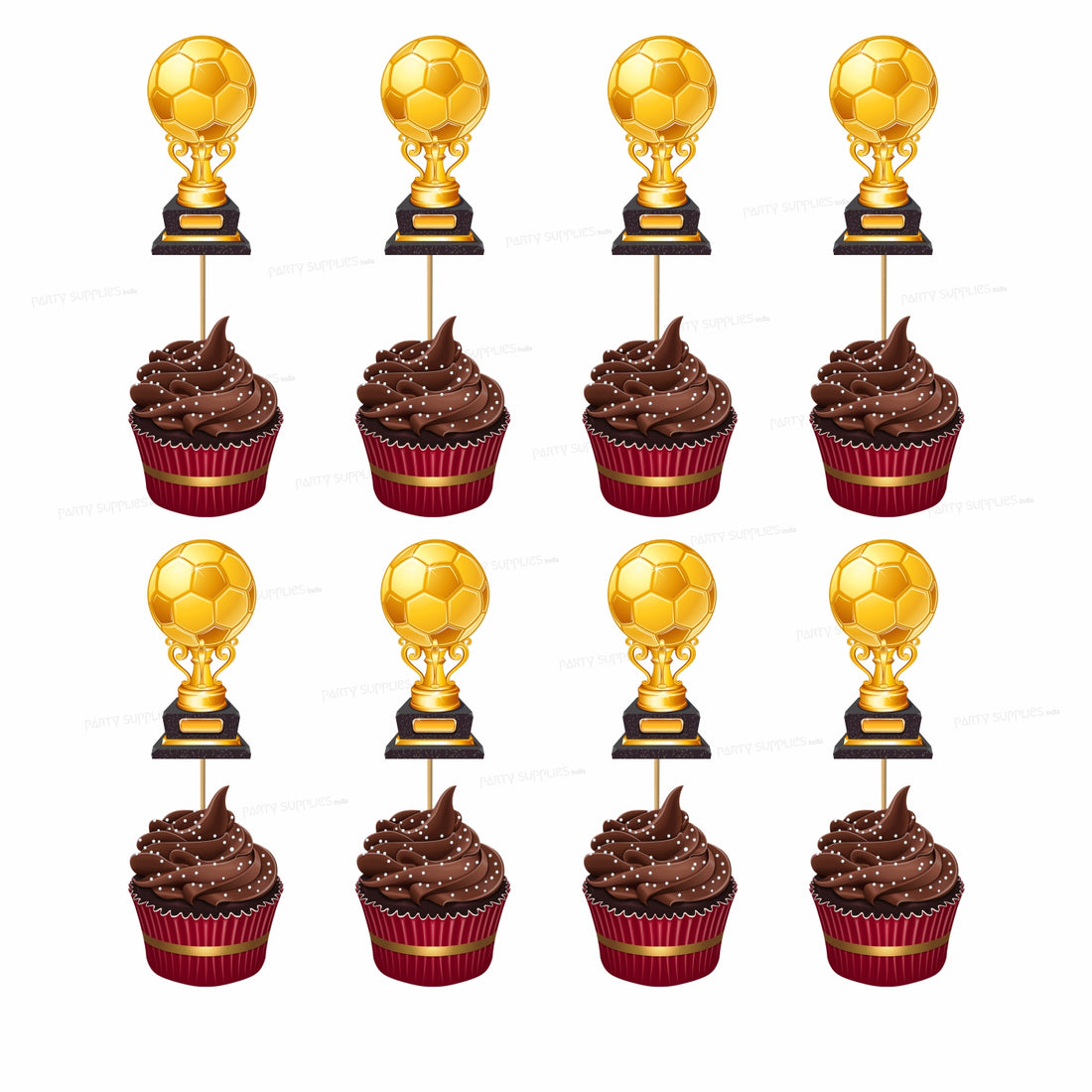 PSI Football Theme Classic Cup Cake Topper
